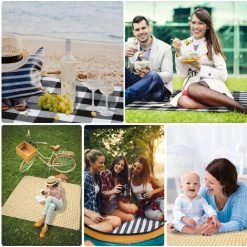 Randaco Couverture De Camping Nappe Pique Nique Imperméable Poignée Isolation XXL Tapis Jaune -Plaid et couverture Soldes 56867290 5