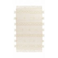 Paris Prix - Plaid Tissé à La Main "bohist Iv" 130x170cm Crème