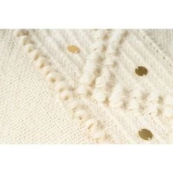 Paris Prix - Plaid Tissé à La Main "bohist Iv" 130x170cm Crème -Plaid et couverture Soldes 57074951 5