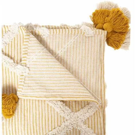 ATMOSPHERA, CRATEUR D'INTRIEUR Jeté De Lit Tufté "Carmen" 130x180cm Ocre 6 ATMOSPHERA, CRATEUR D'INTRIEUR Jeté De Lit Tufté "Carmen" 130x180cm Ocre – Image 4