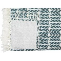 ATMOSPHERA, CRATEUR D'INTRIEUR Jeté De Lit Imprimé "Paon" 160x2200cm Bleu Canard -Plaid et couverture Soldes 57076099 2