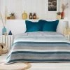 Paris Prix - Couvre-lit 2 Personnes "fiby" 230x250cm Bleu -Plaid et couverture Soldes 57077109 1