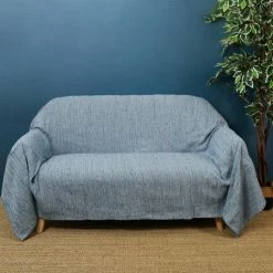 Paris Prix - Jeté De Canapé "blen" 170x250cm Bleu Canard -Plaid et couverture Soldes 57077218 3