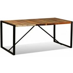 NOVA Table à Manger En Bois Massif 180 Cm Table De Salle à Manger Bois De Récupération Massif 180 Cm 11 NOVA Table à Manger En Bois Massif 180 Cm Table De Salle à Manger Bois De Récupération Massif 180 Cm -Plaid et couverture Soldes 57092161 5
