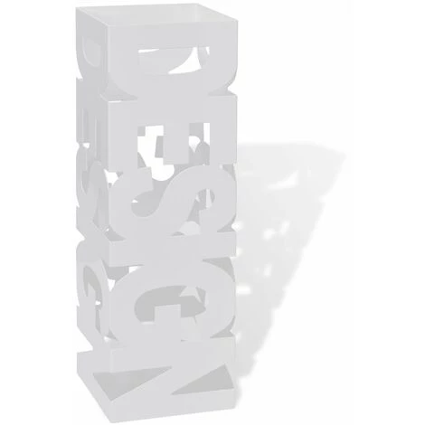 NOVA Pousquette En Acier Inoxydable En Acier Inoxydable Porte-parapluie Carré à Rangement Blanc Acier 48,5 Cm Couleur : Blanc 3 NOVA Pousquette En Acier Inoxydable En Acier Inoxydable Porte-parapluie Carré à Rangement Blanc Acier 48,5 Cm Couleur : Blanc