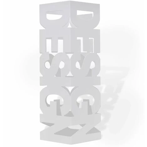 NOVA Pousquette En Acier Inoxydable En Acier Inoxydable Porte-parapluie Carré à Rangement Blanc Acier 48,5 Cm Couleur : Blanc 4 NOVA Pousquette En Acier Inoxydable En Acier Inoxydable Porte-parapluie Carré à Rangement Blanc Acier 48,5 Cm Couleur : Blanc – Image 2