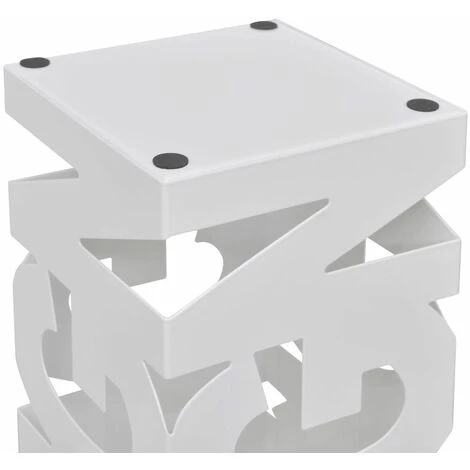 NOVA Pousquette En Acier Inoxydable En Acier Inoxydable Porte-parapluie Carré à Rangement Blanc Acier 48,5 Cm Couleur : Blanc 5 NOVA Pousquette En Acier Inoxydable En Acier Inoxydable Porte-parapluie Carré à Rangement Blanc Acier 48,5 Cm Couleur : Blanc – Image 3