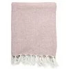 TOILINUX Plaid Jacquard - Longueur 150 Largeur 125 Epaisseur 0,2cm - Rose -Plaid et couverture Soldes 57119067 1