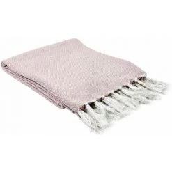 TOILINUX Plaid Jacquard - Longueur 150 Largeur 125 Epaisseur 0,2cm - Rose 9 TOILINUX Plaid Jacquard - Longueur 150 Largeur 125 Epaisseur 0,2cm - Rose -Plaid et couverture Soldes 57119067 4