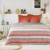 1001KDO POUR LA MAISON Couvre Lit 180 X 220 Cm Fibie Terracotta