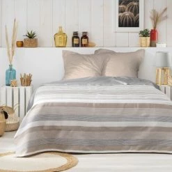 1001KDO POUR LA MAISON Couvre Lit 230 X 250 Cm Fibie Lin