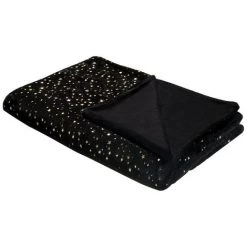 BELIANI Couverture En Polyester Noir 200x150cm - Noir