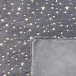 BELIANI Couverture En Polyester Gris 180x130cm - Gris -Plaid et couverture Soldes 57229570 5