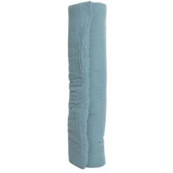 RIDEAUDISCOUNT Boutis, Jeté De Lit, Couvre-Lit 100% Coton 90 X 180 Cm Non Déhoussable Effet Gaze De Coton Matelassé Uni Bleu - Bleu -Plaid et couverture Soldes 57258233 3