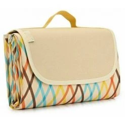 200 X 200 Cm Couverture Tapis De Pique-Nique Imperméable Couverture Pliable Pour Camping Tapis De Plage Composée Et Avec Poignée Portable,Plaid Kaki Plaid Et Couverture LITZEE -Plaid et couverture Soldes 57500486 3