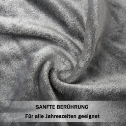 SWANEW Couverture 130x170cm Câline, Couverture Vivante, Couverture 210 G/carré, Couverture Fourrure, Couverture Polaire, Super Douce - Gris - Gris -Plaid et couverture Soldes 57503259 3