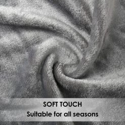 SWANEW Couverture 130x170cm Câline, Couverture Vivante, Couverture 210 G/carré, Couverture Fourrure, Couverture Polaire, Super Douce - Gris - Gris -Plaid et couverture Soldes 57503259 5