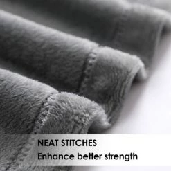 SWANEW Couverture Câline Couverture Polaire Flanelle Gris 210g/carré 130X170CM 9 SWANEW Couverture Câline Couverture Polaire Flanelle Gris 210g/carré 130X170CM -Plaid et couverture Soldes 57503782 3