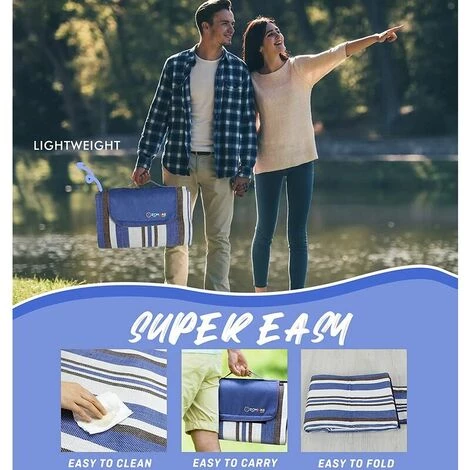 QERSTA Grande Couverture De Pique-Nique Tapis De Camping Imperméable Et Résistant Au Sable Pour Les Concerts En Famille, La Plage, Le Parc 6 QERSTA Grande Couverture De Pique-Nique Tapis De Camping Imperméable Et Résistant Au Sable Pour Les Concerts En Famille, La Plage, Le Parc – Image 4