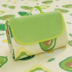 AIDUCHO Couverture De Pique-Nique 145*200CM, Pliable Tapis Plage Surface Imperméable Et Sans Sable, Tapis Pique Niques Pour Plage, Le Parc, La Randonnée, Le Camping, Idéal Pour Les Voyages En Famille- Avocat