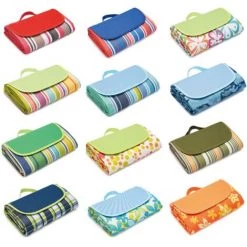 AIDUCHO Couverture De Pique-Nique 145*200CM, Pliable Tapis Plage Surface Imperméable Et Sans Sable, Tapis Pique Niques Pour Plage, Le Parc, La Randonnée, Le Camping, Idéal Pour Les Voyages En Famille- Avocat -Plaid et couverture Soldes 57747938 3