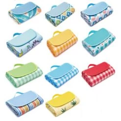 AIDUCHO Couverture De Pique-Nique 145*200CM, Pliable Tapis Plage Surface Imperméable Et Sans Sable, Tapis Pique Niques Pour Plage, Le Parc, La Randonnée, Le Camping, Idéal Pour Les Voyages En Famille- Avocat -Plaid et couverture Soldes 57747938 5