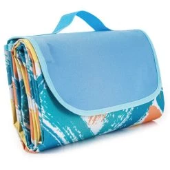 AIDUCHO Couverture De Pique-Nique 145*200CM, Pliable Tapis Plage Surface Imperméable Et Sans Sable, Tapis Pique Niques Pour Plage, Le Parc, La Randonnée, Le Camping, Idéal Pour Les Voyages En Famille-Vacances Au Soleil