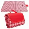 AIDUCHO Couverture De Pique-Nique 145*180CM, Pliable Tapis Plage Surface Imperméable Et Sans Sable, Tapis Pique Niques Pour Plage, Le Parc, La Randonnée, Le Camping, Idéal Pour Les Voyages En Famille-grille Rouge Et Blanche -Plaid et couverture Soldes 57747979 1