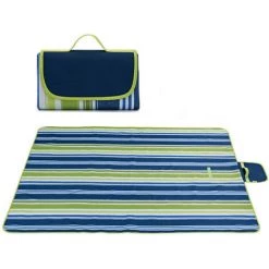 AIDUCHO Couverture De Pique-Nique 195*200CM, Pliable Tapis Plage Surface Imperméable Et Sans Sable, Tapis Pique Niques Pour Plage, Le Parc, La Randonnée, Le Camping, Idéal Pour Les Voyages En Famille-rayures Bleu Foncé 8 AIDUCHO Couverture De Pique-Nique 195*200CM, Pliable Tapis Plage Surface Imperméable Et Sans Sable, Tapis Pique Niques Pour Plage, Le Parc, La Randonnée, Le Camping, Idéal Pour Les Voyages En Famille-rayures Bleu Foncé -Plaid et couverture Soldes 57747986 2
