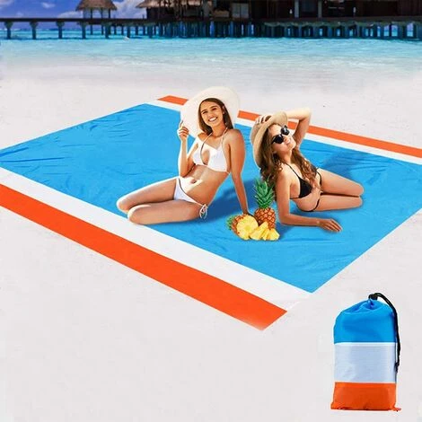 TRIOMPHE Picnic Blanket For Travel Camping,T-Audace Anti Sable Tapis De Plage, Natte De Plage, Couverture De Pique Avec 4 Fixes Et Mousqueton Pour Plage, Camping, Picnic, Parc, Jardin 3 TRIOMPHE Picnic Blanket For Travel Camping,T-Audace Anti Sable Tapis De Plage, Natte De Plage, Couverture De Pique Avec 4 Fixes Et Mousqueton Pour Plage, Camping, Picnic, Parc, Jardin