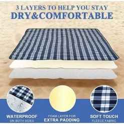 Kueatily Tapis Extérieur De Pique-nique De Couverture De Pique-nique Pliable Imperméable Pour Le Parc Campant De Plage -Plaid et couverture Soldes 57985447 2