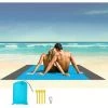 PERLE RARE Couverture De Plage Tapis De Pique-Nique Extra Large 210 X 200 Cm étanche Au Sable, Portable Léger Et Doux Avec Ancre Pour L'extérieur, Les Voyages, Le Camping, La Randonnée, Le Parc, Le Jardin