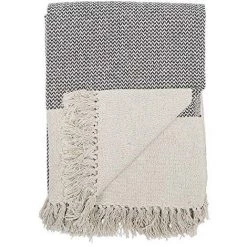 PLAID EN COTON 160X130 CM GRIS CLAIR - BLOOMINGVILLE 40110186