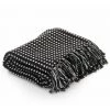 INLIFE Couverture Coton à Carreaux 160 X 210 Cm Noir 1 INLIFE Couverture Coton à Carreaux 160 X 210 Cm Noir -Plaid et couverture Soldes 58274752 1