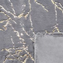 BELIANI Couverture En Polyester Gris 200x150cm - Gris -Plaid et couverture Soldes 58349594 3