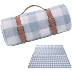 LIFCAUSAL Couverture De Plage De Pique-nique Extra Large Imperméable Lavable 3 Couches épaisses Douces Pour La Peau Pliable Portable Tapis De Pique-nique Pour Les Vacances De Week-end 200 * 200 Cm