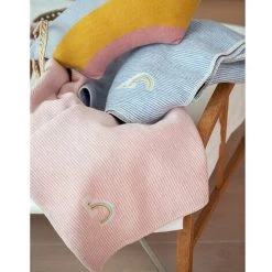 David Fussenegger Babydecke Regenbogen 70x90cm Rosa Baumwolle/ Flanell -Plaid et couverture Soldes 58412459 3