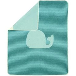 David Fussenegger Babydecke Wal 70x90cm Türkis Baumwolle/Flanell -Plaid et couverture Soldes 58412951 2