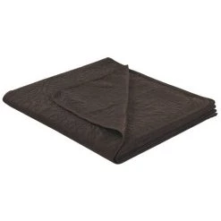 BELIANI Plaid En Polyester Marron 220x200cm - Marron