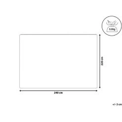 BELIANI Plaid En Polyester Marron 240x220cm - Marron -Plaid et couverture Soldes 58439057 3