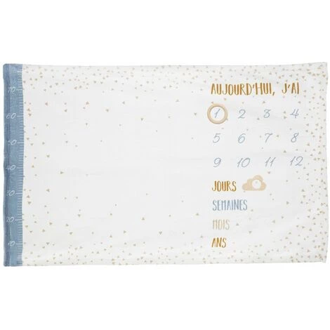 ATMOSPHERA KIDS Couverture âge étape Bébé - Longueur 120 Largeur 80 Epaisseur 0,5cm - Bleu 3 ATMOSPHERA KIDS Couverture âge étape Bébé - Longueur 120 Largeur 80 Epaisseur 0,5cm - Bleu