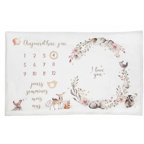 ATMOSPHERA KIDS Couverture âge étape Bébé Nature - Longueur 120 Largeur 80 Epaisseur 0,5cm - Rose 3 ATMOSPHERA KIDS Couverture âge étape Bébé Nature - Longueur 120 Largeur 80 Epaisseur 0,5cm - Rose