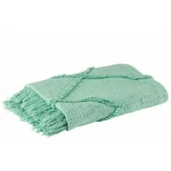 Paris Prix - Plaid Déco "losange" 130x170cm Turquoise