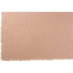 Paris Prix - Plaid Déco En Coton "frange" 130x170cm Rose -Plaid et couverture Soldes 58622140 2