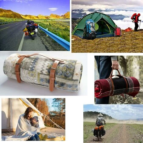 Ensoleillé Pu Cuir Poignée Extérieur Pique-nique Couverture Carry Strap Camping Voyage Tapis Porte Couverture Moto Tour Yoga Mat Bagage Ceinture 4 Ensoleillé Pu Cuir Poignée Extérieur Pique-nique Couverture Carry Strap Camping Voyage Tapis Porte Couverture Moto Tour Yoga Mat Bagage Ceinture – Image 2