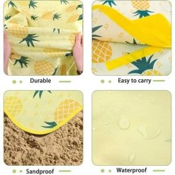 AIDUCHO Couverture De Pique-nique 145 X 200 Cm, Couverture De Plage Imperméable Pliable Avec Poignée De Transport, Tapis De Pique-nique Extérieur Anti-sable Pour Camping Familial, Randonnée Et Activités De Plage (ananas) 10 AIDUCHO Couverture De Pique-nique 145 X 200 Cm, Couverture De Plage Imperméable Pliable Avec Poignée De Transport, Tapis De Pique-nique Extérieur Anti-sable Pour Camping Familial, Randonnée Et Activités De Plage (ananas) -Plaid et couverture Soldes 58662346 4