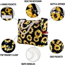AIDUCHO Sac De Plage Extra Large Pour Femme, Fourre-tout En Toile Surdimensionnée étanche Au Sable Avec Poche Pour La Natation, Le Yoga, La Piscine, Les Accessoires Essentiels De Voyage En Famille, Les Fournitures De Vacances, Tournesol Jaune Floral Noir 9 AIDUCHO Sac De Plage Extra Large Pour Femme, Fourre-tout En Toile Surdimensionnée étanche Au Sable Avec Poche Pour La Natation, Le Yoga, La Piscine, Les Accessoires Essentiels De Voyage En Famille, Les Fournitures De Vacances, Tournesol Jaune Floral Noir -Plaid et couverture Soldes 58662347 3