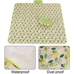 AIDUCHO Couverture De Pique-nique Extérieure Imperméable Extra Large Pouvant être Pliée, Couverture De Camping, Adaptée Au Camping En Plein Air Et Au Tapis De Plage De Randonnée (150 * 200 Cm) -Plaid et couverture Soldes 58662412 3