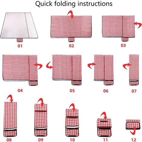 AIDUCHO Couverture De Pique-nique Tapis De Plage Imperméable 80 × 150 Cm Tapis De Pique-nique Lavable Léger Avec Poignée à Carreaux Rouges Pour La Randonnée, Les Voyages, Le Camping En Plein Air, Les Parcs 6 AIDUCHO Couverture De Pique-nique Tapis De Plage Imperméable 80 × 150 Cm Tapis De Pique-nique Lavable Léger Avec Poignée à Carreaux Rouges Pour La Randonnée, Les Voyages, Le Camping En Plein Air, Les Parcs – Image 4