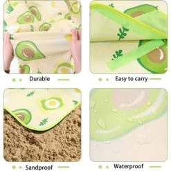 AIDUCHO Couverture De Pique-nique 145 X 200 Cm, Couverture De Plage Imperméable Pliable Avec Poignée De Transport, Tapis De Pique-nique Extérieur Anti-sable Pour Camping Familial, Randonnée Et Activités De Plage (avocat) 10 AIDUCHO Couverture De Pique-nique 145 X 200 Cm, Couverture De Plage Imperméable Pliable Avec Poignée De Transport, Tapis De Pique-nique Extérieur Anti-sable Pour Camping Familial, Randonnée Et Activités De Plage (avocat) -Plaid et couverture Soldes 58662581 4